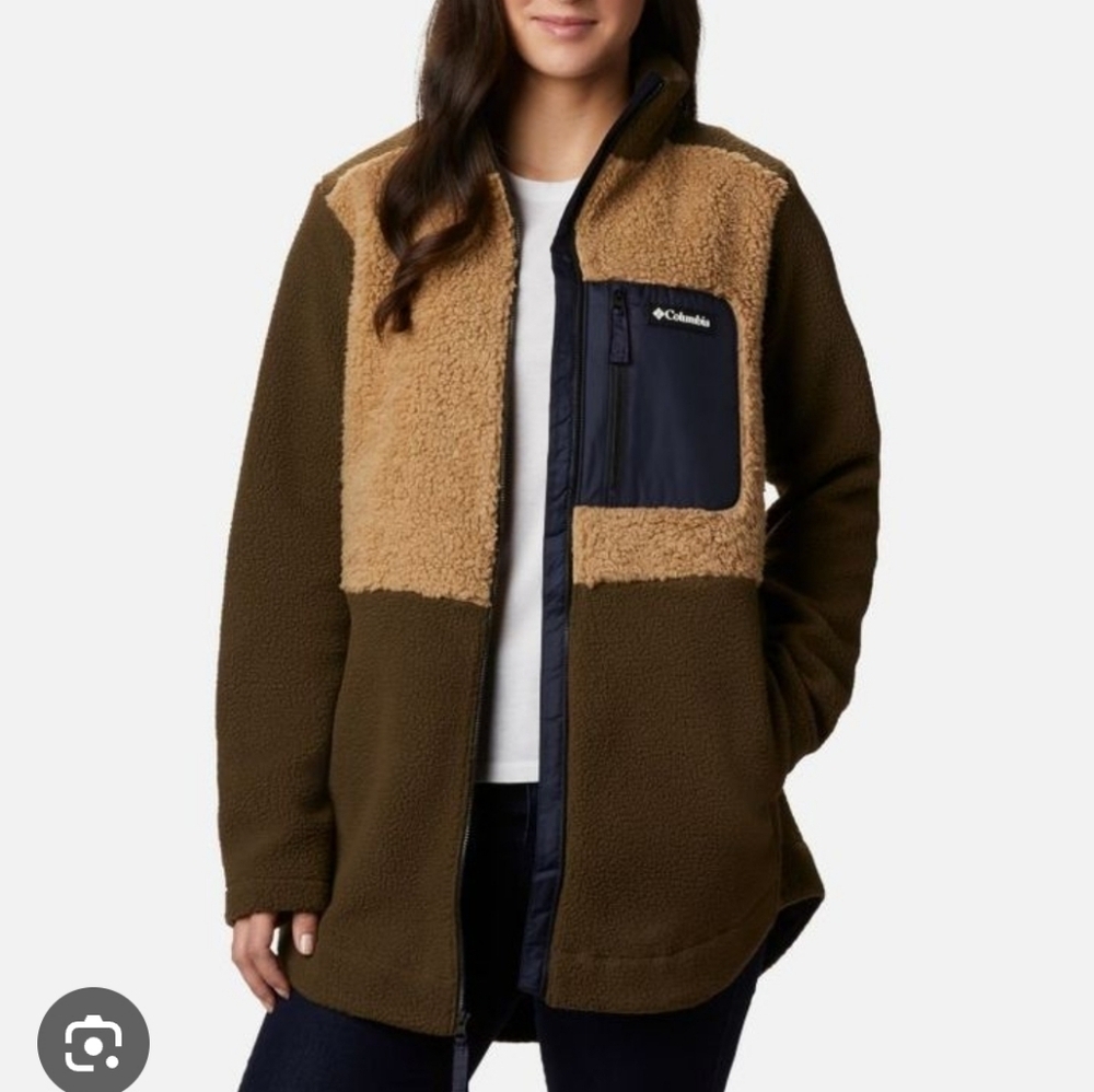 Columbia Sherpa Womens Colorblock Zip Up Jacket Size XS